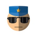 policeman emoticon cartoon design Royalty Free Stock Photo