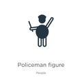 Policeman figure icon vector. Trendy flat policeman figure icon from people collection isolated on white background. Vector