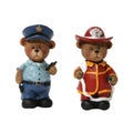 Policeman and Fireman Bears