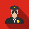 Policeman flat icon