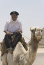 Policeman in front of the Pyramid of Khafre