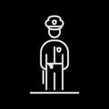 Policeman icon avatar simple flat style illustration Royalty Free Stock Photo