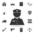 policeman icon. Detailed set of police element icons. Premium quality graphic design. One of the collection icons for websites, we