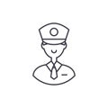 Policeman line icon concept. Policeman vector linear illustration, symbol, sign