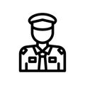 policeman line icon illustration vector graphic