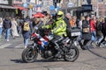 Policeman On Motor At Amsterdam The Netherlands 19-3-2022 Royalty Free Stock Photo