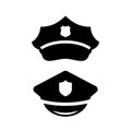 Policeman peaked cap vector icon