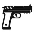 Policeman pistol icon, simple style Royalty Free Stock Photo