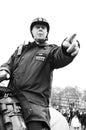 Policeman pointing Royalty Free Stock Photo