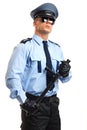 Policeman with police baton