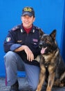 Policeman and police dog