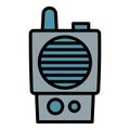 Policeman radio icon outline vector. Police badge Royalty Free Stock Photo