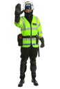 Policeman in riot gear - Stop Royalty Free Stock Photo