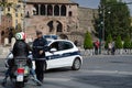 Policeman in Rome, Italy Royalty Free Stock Photo