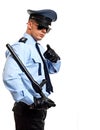 Policeman shows on you Royalty Free Stock Photo