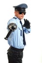 Policeman shows on you Royalty Free Stock Photo