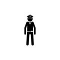 Policeman silhouette icon. Special services element icon. Premium quality graphic design icon. Professions signs, isolated symbols