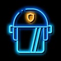 Policeman Swap Helmet neon glow icon illustration Royalty Free Stock Photo