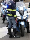 policeman with the text POLIZIA which means Police in Italian la Royalty Free Stock Photo