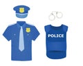 Policeman uniform and handcuffs