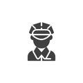 Policeman uniform vector icon