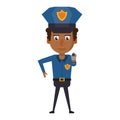 Policeman working avatar cartoon character