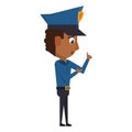 Policeman working avatar cartoon character