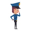 Policeman working avatar cartoon character