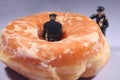 Policemen and donuts - comical