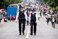 Policemen in London patroling the streets