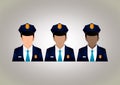 policemen. Vector illustration decorative design