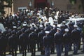 Policeofficers line up for a police officers killed in the line of duty