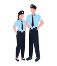 polices standing front view Royalty Free Stock Photo