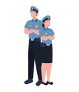 polices standing illustration Royalty Free Stock Photo