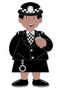 Policewoman cartoon illustration
