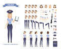 Policewoman character set.