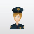 policewoman. Vector illustration decorative design