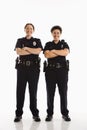 Policewomen crossing arms. Royalty Free Stock Photo
