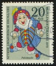 Polichinelle (Punchinelle) a character from Commedia dell\'arte as well as a puppet, circa 1970