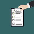 Policies board company policy check list