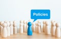 Policies concepts.business management and strategy of organization