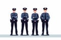 Policing positive image of the police vector isolated illustration