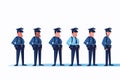 Policing positive image of the police vector isolated illustration