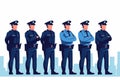 Policing positive image of the police vector isolated illustration