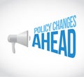 Policy changes ahead loudspeaker message concept