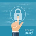 Policy privacy concept Royalty Free Stock Photo