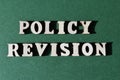 Policy Revision, words as banner headline Royalty Free Stock Photo