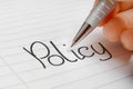 Policy word concept Royalty Free Stock Photo