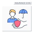 Policyholder color icon Royalty Free Stock Photo