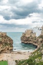 Polignano a Mare, Bari, Italy. Old town built on the rocky cliffs